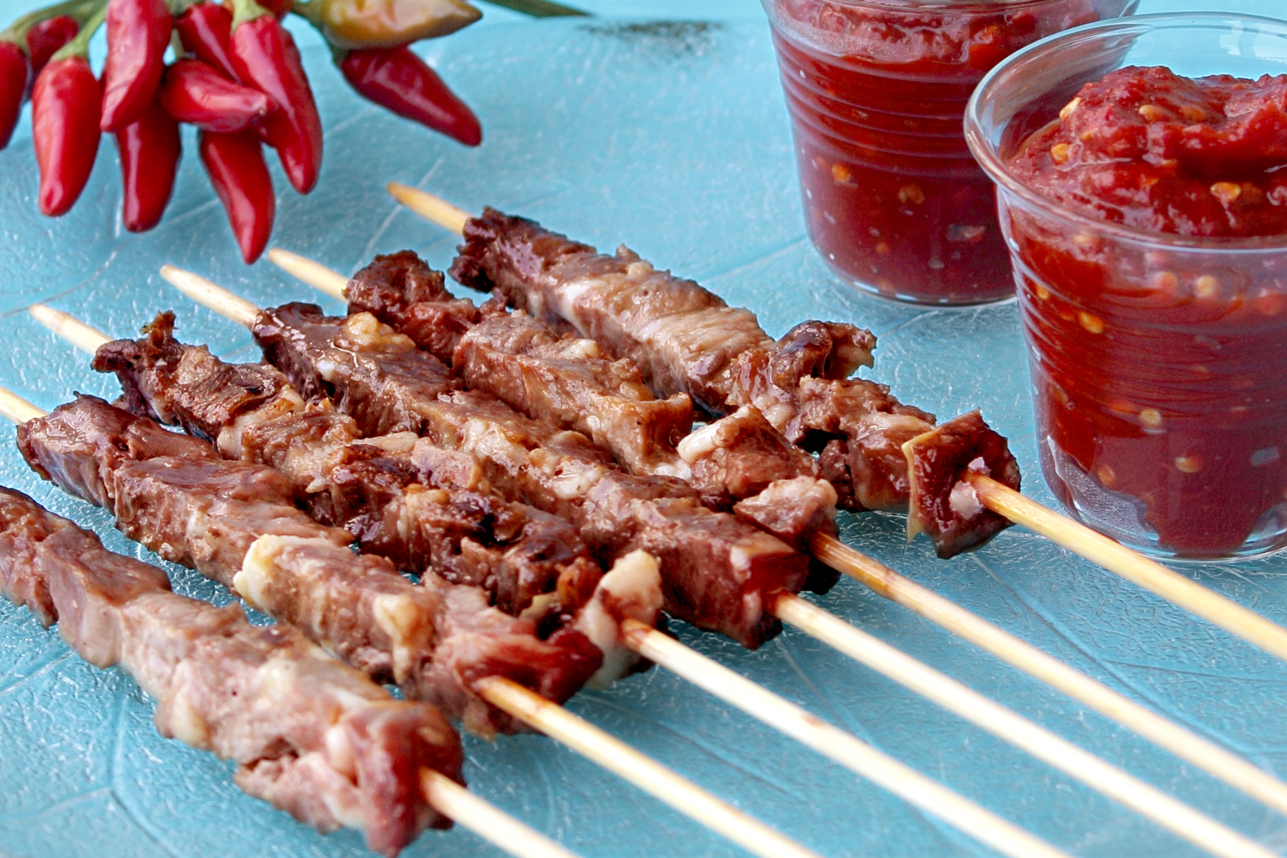 Arrosticini abruzzesi con confettura piccante alla cannella