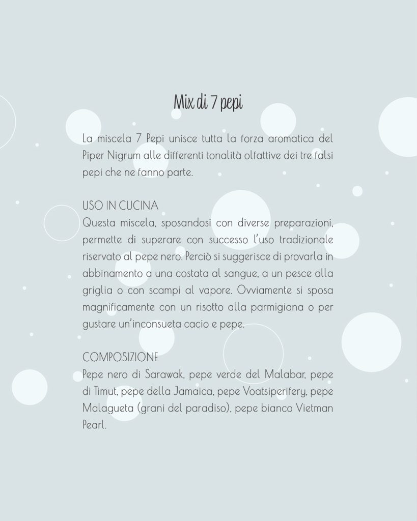 un pagina del ricettario dedicato al Cliente Tutte le Spezie del Mondo, realizzato da Paola Uberti, creativa digitale dell'enogastronomia